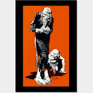 Uncle Creepy with tiny monster Posters and Art